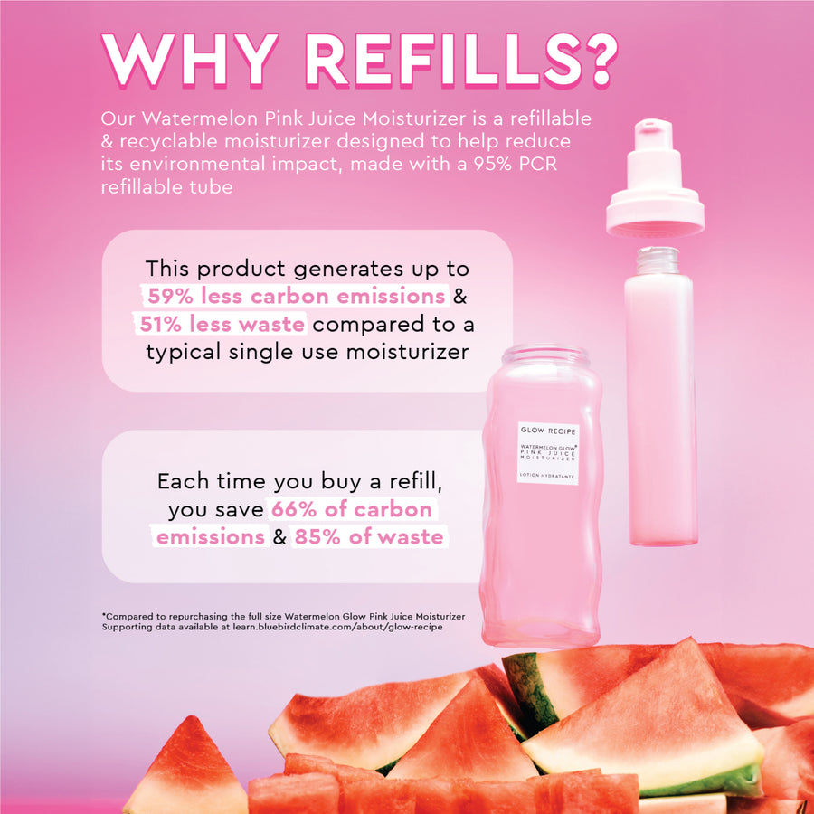 crema idratante ricaricabile senza olio watermelon glow pink juice