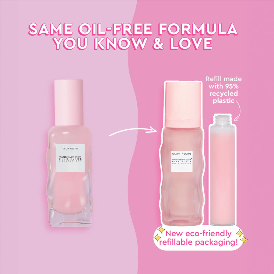 crema idratante ricaricabile senza olio watermelon glow pink juice