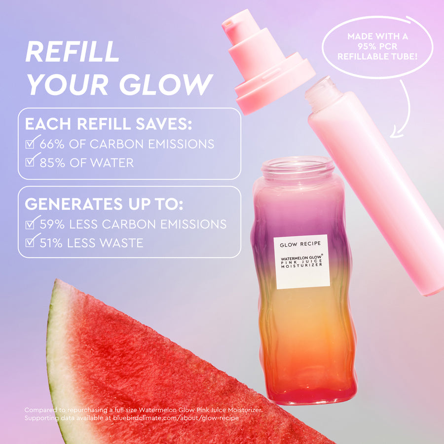 crema idratante ricaricabile senza olio watermelon glow pink juice