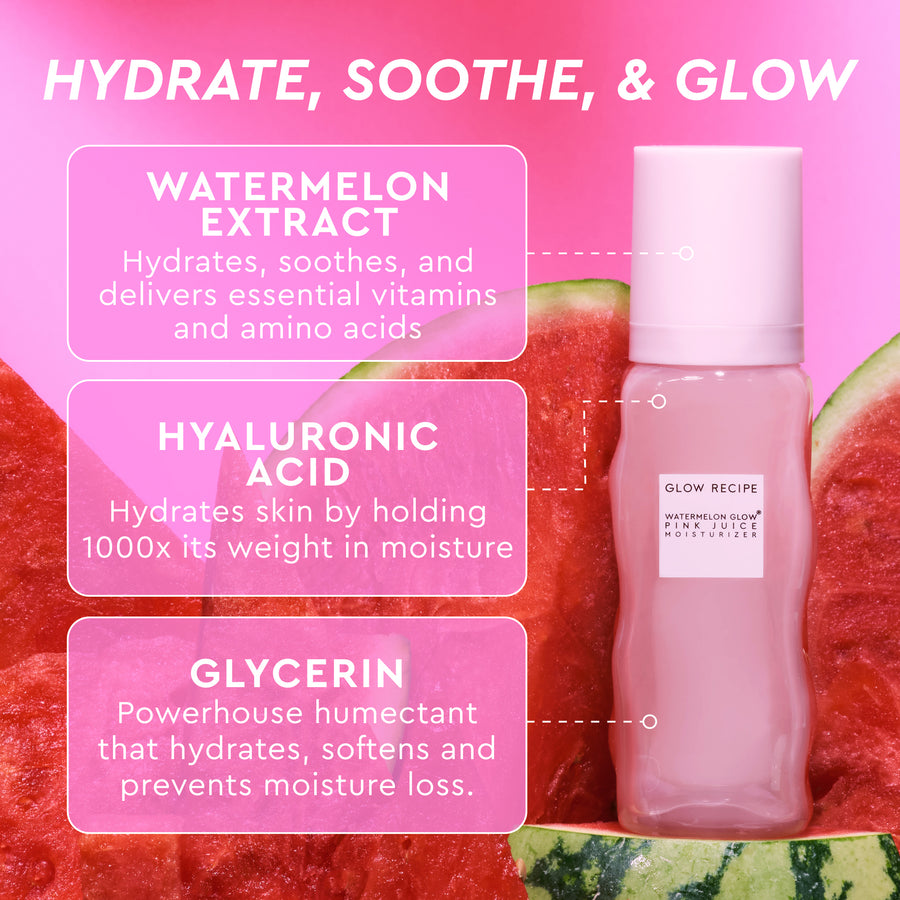 crema idratante ricaricabile senza olio watermelon glow pink juice