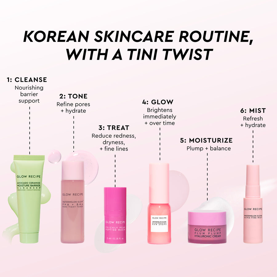 glowtinis mini set per la cura della pelle