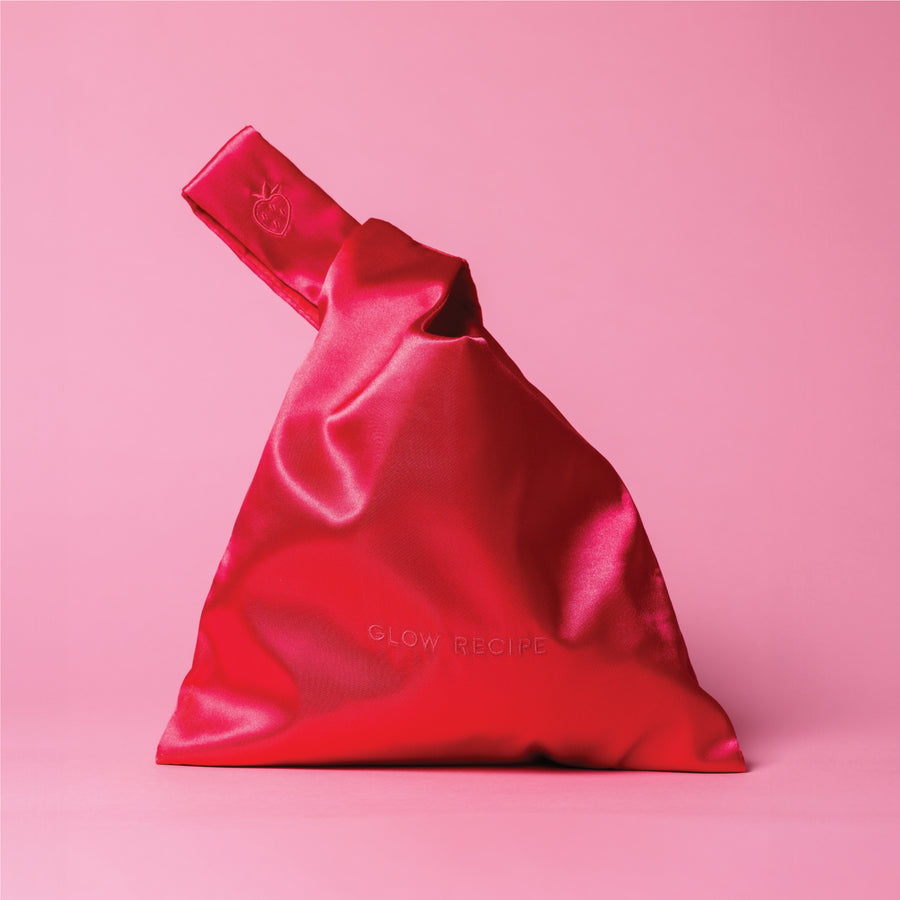 borsa con nodo in raso fragola