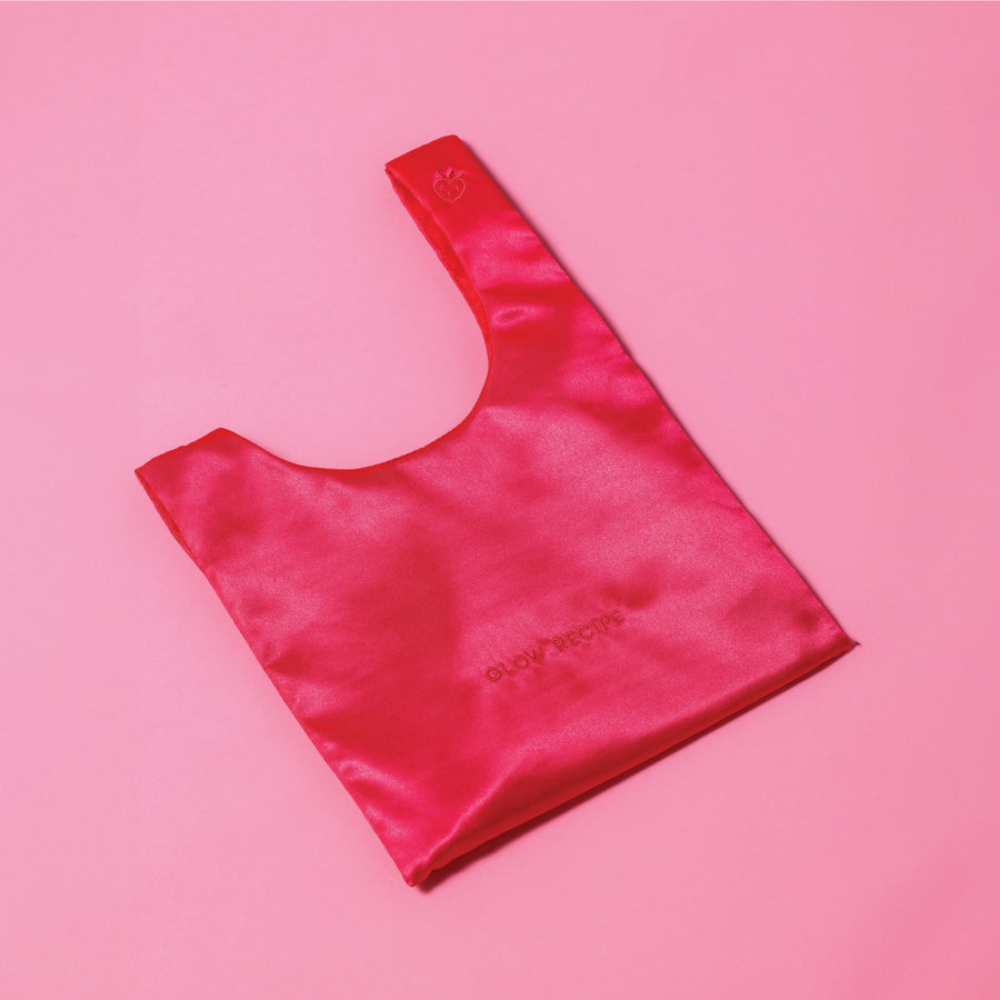 borsa con nodo in raso fragola