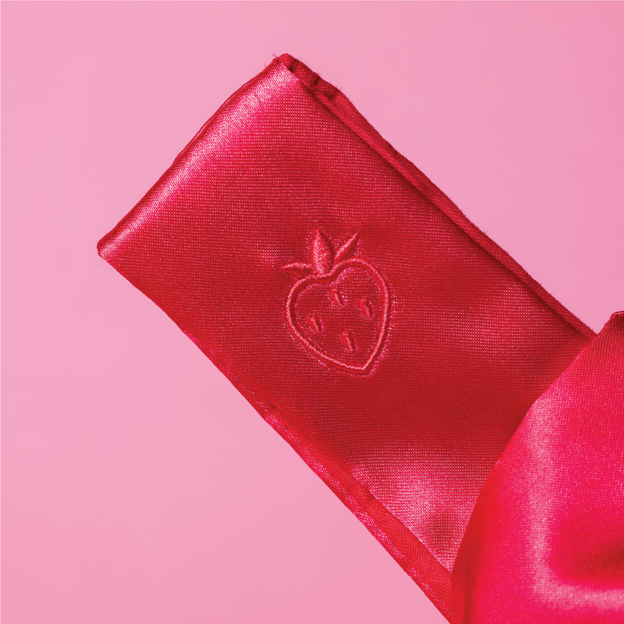 borsa con nodo in raso fragola